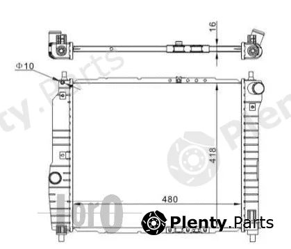 Abakus 007-017-0002 — Radiator, engine cooling
