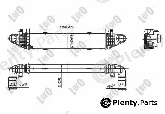 Abakus 054-018-0008 — Charge Air Cooler