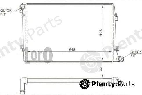 Abakus 003-017-0032 — Radiator, engine cooling