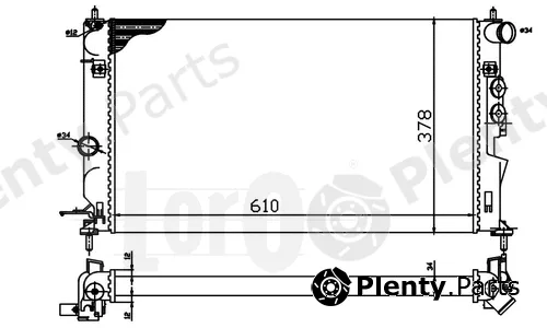 Abakus 037-017-0015 — Radiator, engine cooling