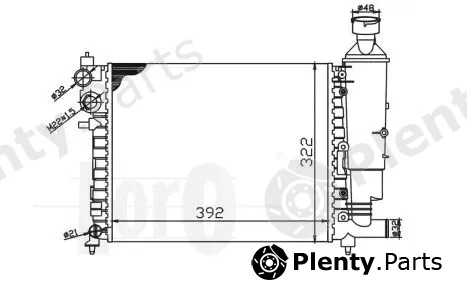 Abakus 009-017-0008 — Radiator, engine cooling