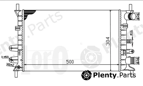 Abakus 017-017-0010 — Radiator, engine cooling