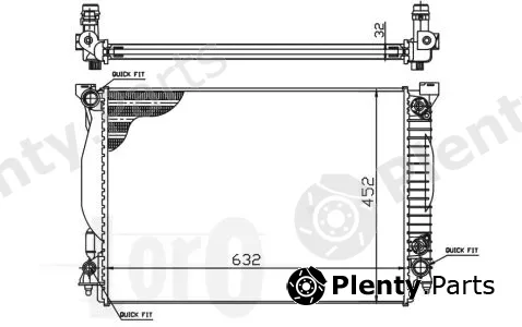 Abakus 003-017-0017 — Radiator, engine cooling