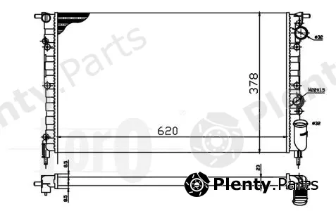 Abakus 042-017-0011 — Radiator, engine cooling