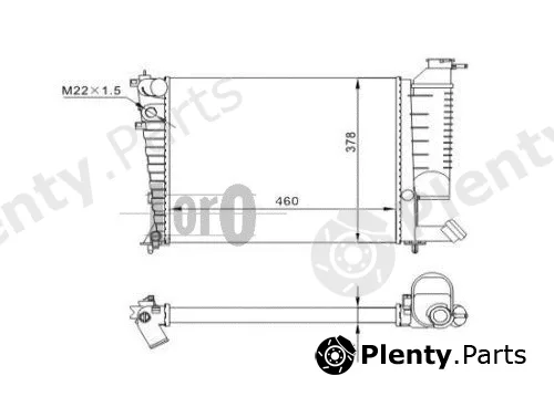 Abakus 009-017-0022 — Radiator, engine cooling