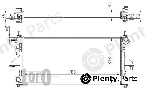 Abakus 016-017-0060 — Radiator, engine cooling