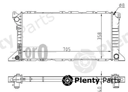 Abakus 017-017-0034 — Radiator, engine cooling
