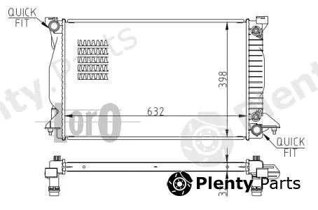 Abakus 003-017-0039-B — Radiator, engine cooling