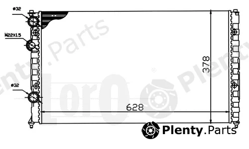 Abakus 046-017-0009 — Radiator, engine cooling