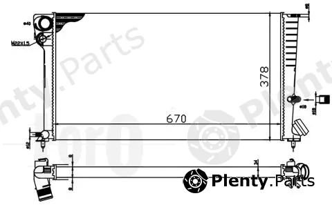 Abakus 009-017-0028 — Radiator, engine cooling