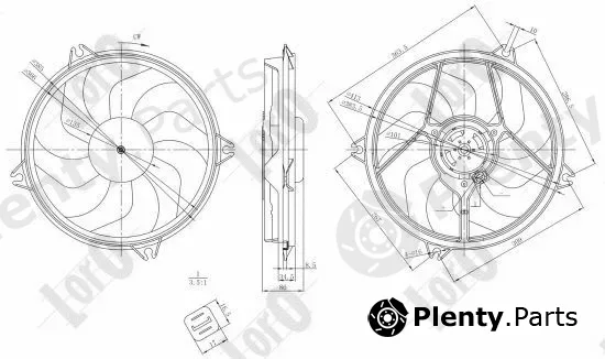 Abakus 009-014-0001 — Fan, engine cooling