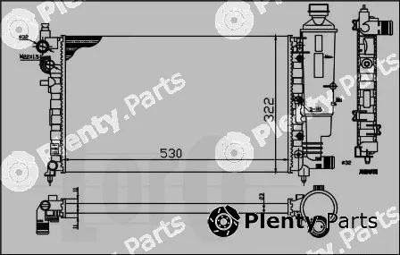 Abakus 038-017-0016 — Radiator, engine cooling