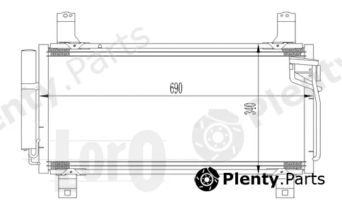 Abakus 030-016-0012 — Condenser, air conditioning