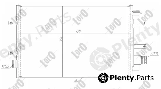 Abakus 022-016-0008 — Condenser, air conditioning