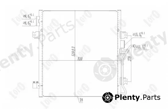 Abakus 023-016-0010 — Condenser, air conditioning