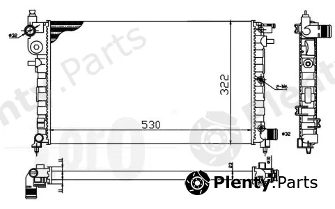 Abakus 009-017-0026 — Radiator, engine cooling