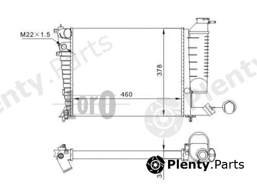 Abakus 009-017-0024 — Radiator, engine cooling