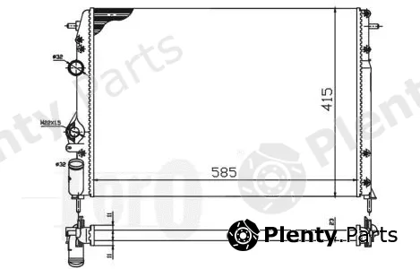 Abakus 042-017-0036-B — Radiator, engine cooling