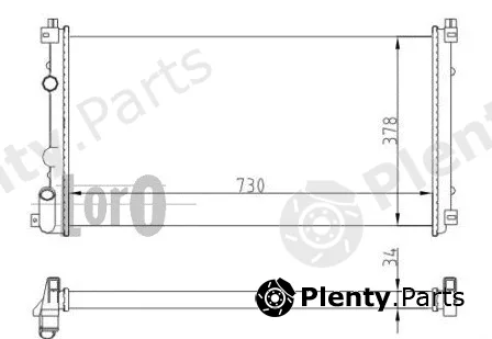 Abakus 037-017-0070 — Radiator, engine cooling