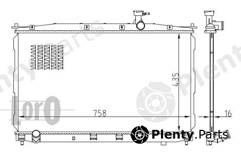 Abakus 019-017-0020-B — Radiator, engine cooling