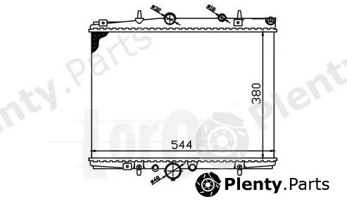 Abakus 038-017-0003 — Radiator, engine cooling