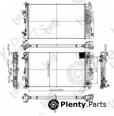 Abakus 054-017-0059-B — Radiator, engine cooling