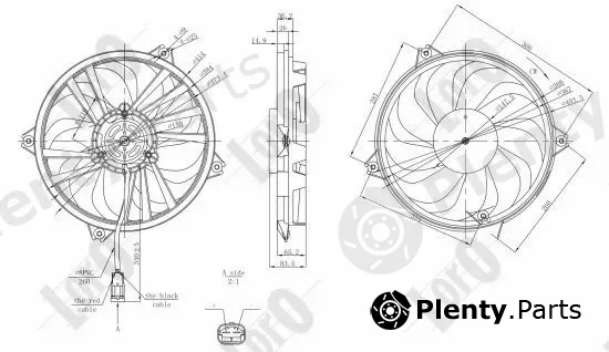 Abakus 009-014-0002 — Fan, engine cooling