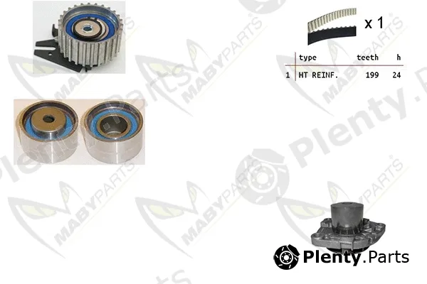 Mabyparts OBKWP0118 — Water Pump & Timing Belt Kit