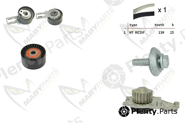 Mabyparts OBKWP0137 — Water Pump & Timing Belt Kit