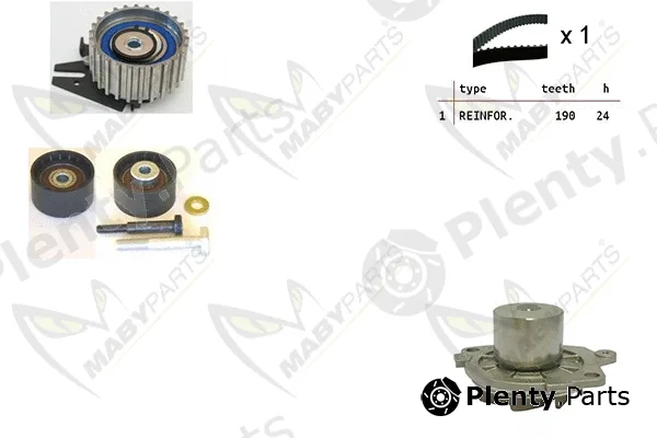 Mabyparts OBKWP0052 — Water Pump & Timing Belt Kit
