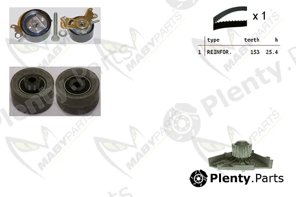 Mabyparts OBKWP0158 — Water Pump & Timing Belt Kit