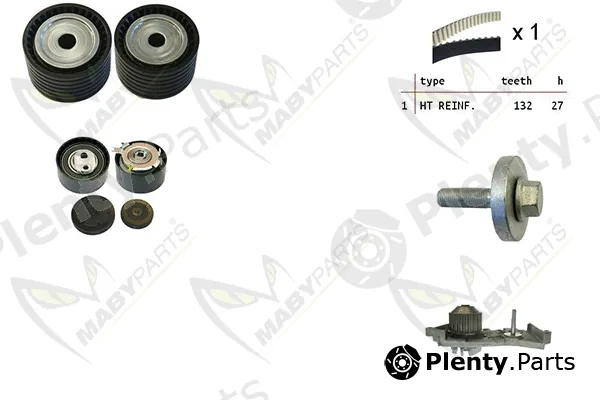 Mabyparts OBKWP0162 — Water Pump & Timing Belt Kit