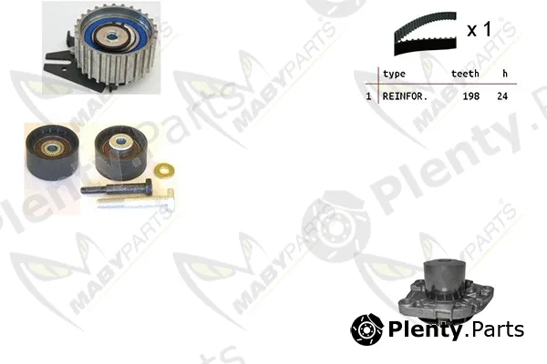 Mabyparts OBKWP0155 — Water Pump & Timing Belt Kit