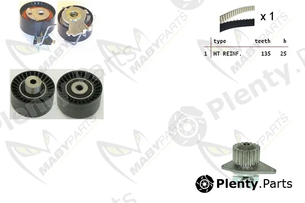 Mabyparts OBKWP0117 — Water Pump & Timing Belt Kit