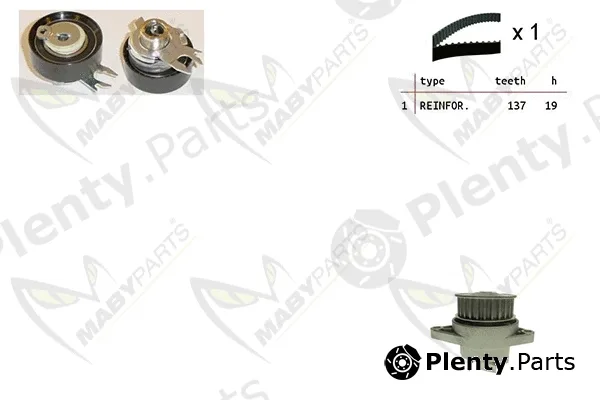 Mabyparts OBKWP0148 — Water Pump & Timing Belt Kit