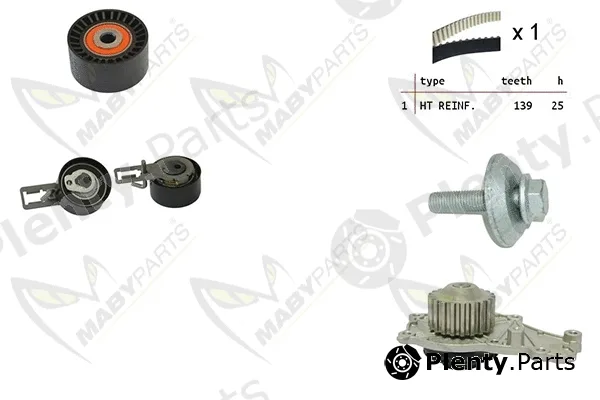 Mabyparts OBKWP0139 — Water Pump & Timing Belt Kit