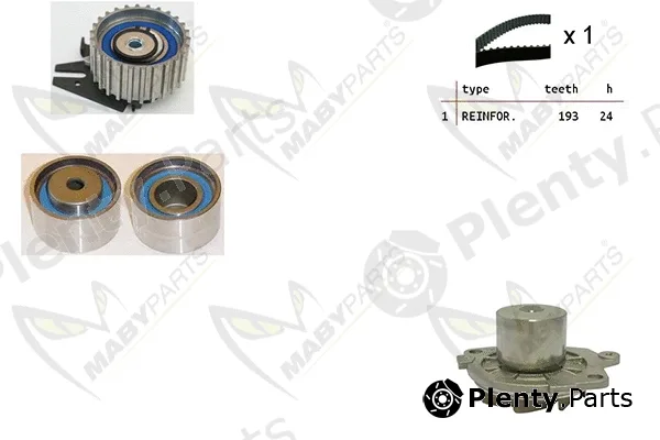 Mabyparts OBKWP0107 — Water Pump & Timing Belt Kit