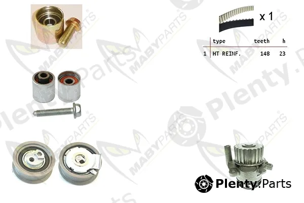 Mabyparts OBKWP0164 — Water Pump & Timing Belt Kit