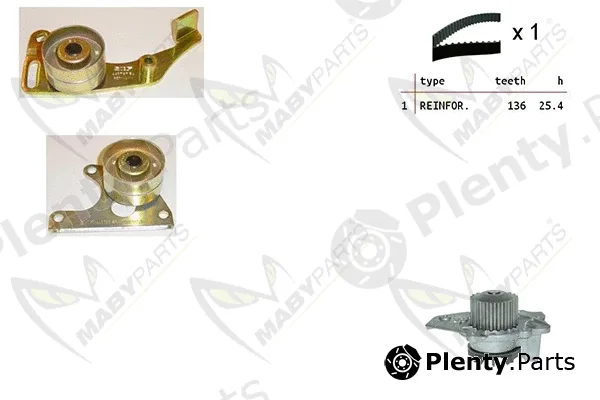 Mabyparts OBKWP0112 — Water Pump & Timing Belt Kit