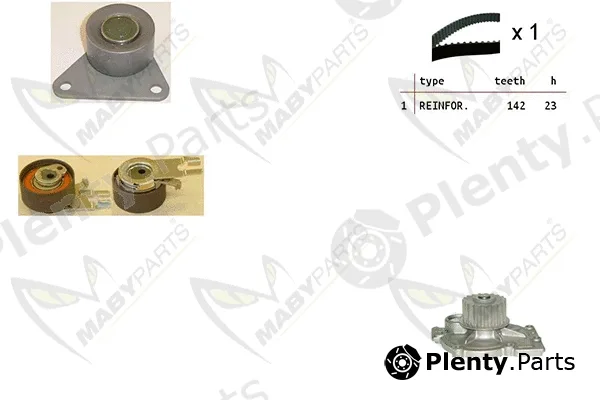 Mabyparts OBKWP0166 — Water Pump & Timing Belt Kit