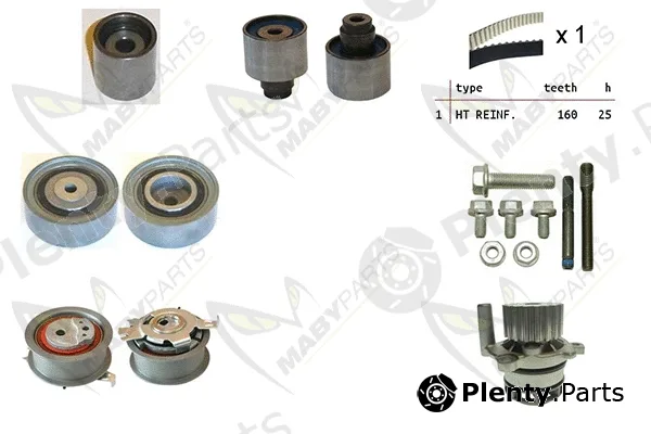Mabyparts OBKWP0128 — Water Pump & Timing Belt Kit