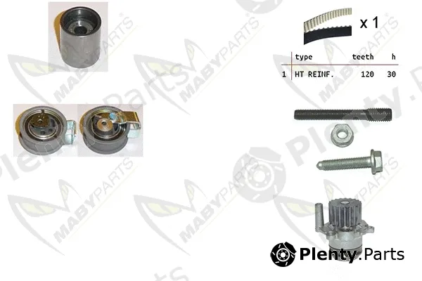 Mabyparts OBKWP0102 — Water Pump & Timing Belt Kit