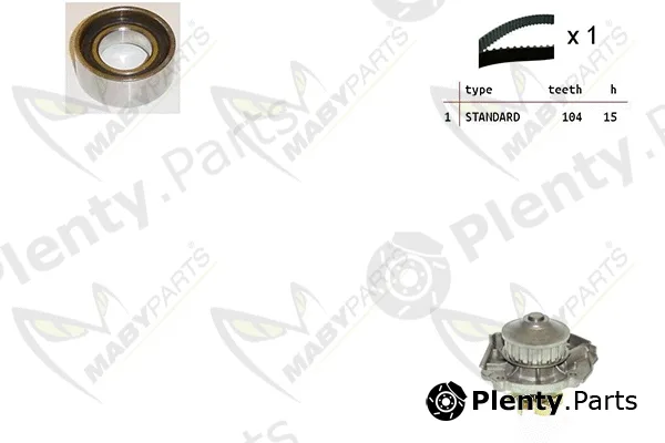 Mabyparts OBKWP0072 — Water Pump & Timing Belt Kit