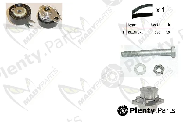 Mabyparts OBKWP0144 — Water Pump & Timing Belt Kit