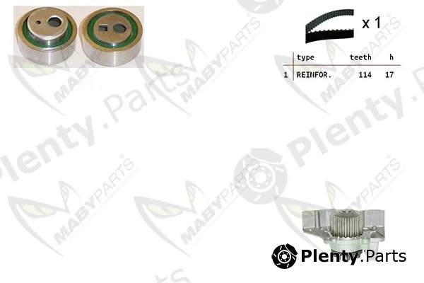 Mabyparts OBKWP0115 — Water Pump & Timing Belt Kit