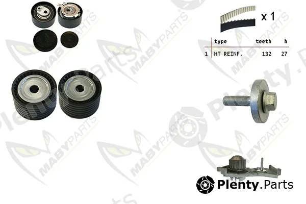 Mabyparts OBKWP0130 — Water Pump & Timing Belt Kit