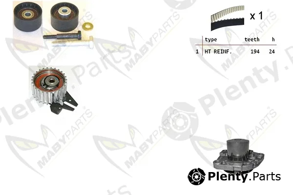 Mabyparts OBKWP0054 — Water Pump & Timing Belt Kit