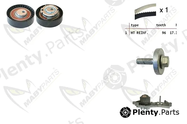 Mabyparts OBKWP0129 — Water Pump & Timing Belt Kit