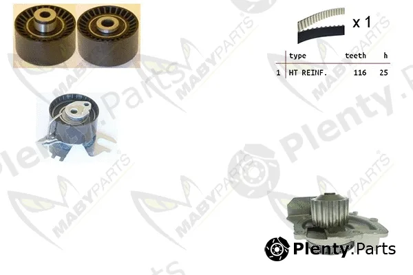 Mabyparts OBKWP0132 — Water Pump & Timing Belt Kit