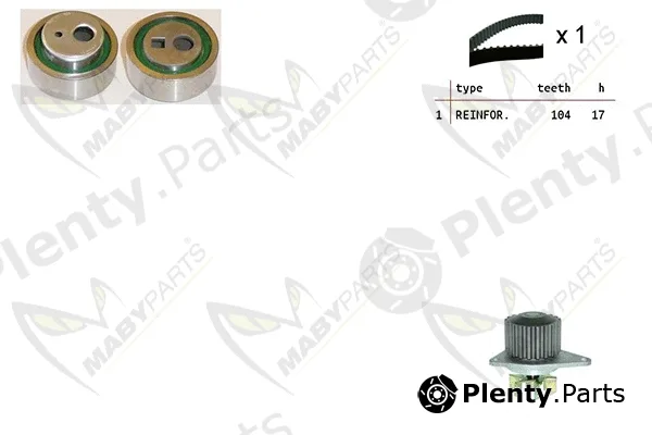 Mabyparts OBKWP0080 — Water Pump & Timing Belt Kit